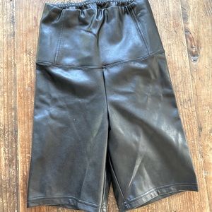 Wilfred Free Vegan Leather Biker Shorts